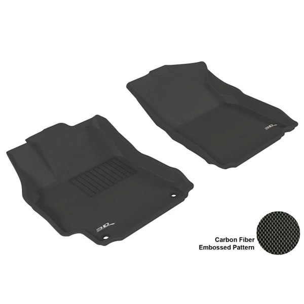 3D Maxpider TOYOTA CAMRY/CAMRY HYBRID 2012-2014 KAGU BLACK R1 Floor Mat L1TY08611509 - main